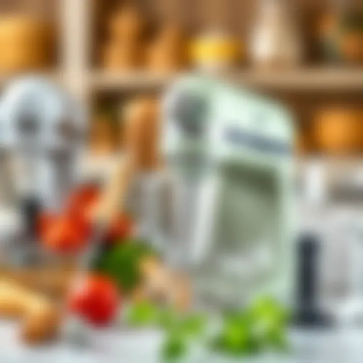 An array of different mixing accessories and attachments