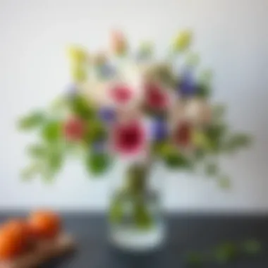 Elegant Fresh Flower Arrangement An artful arrangement of fresh flowers in a stylish vase for a special touch.
