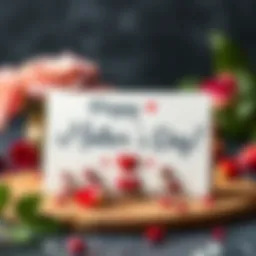 Heartfelt message written on a card for Mother’s Day