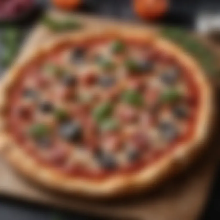 Traditional Neapolitan pizza with fresh ingredients