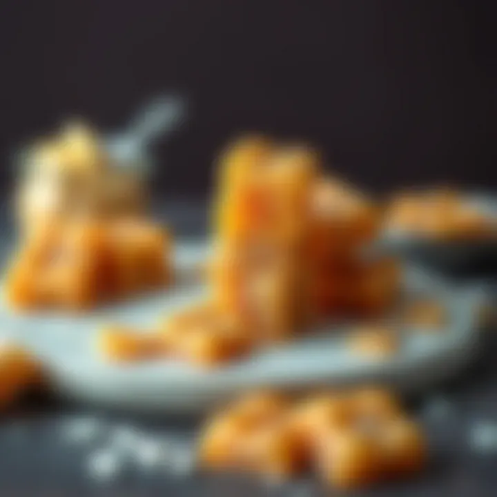 Diverse Natural Sweeteners Featuring Ginger Candy Variety of natural sweeteners including ginger candy