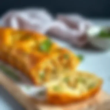 Chickpea Bread with Fresh Herbs Chickpea bread served with fresh herbs