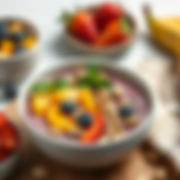 A Vibrant Smoothie Bowl for Healthy Snacking Delicious smoothie bowl topped with fruits and nuts