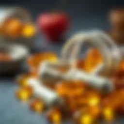 Visual representation of Omega-3 fish oil capsules promoting heart health