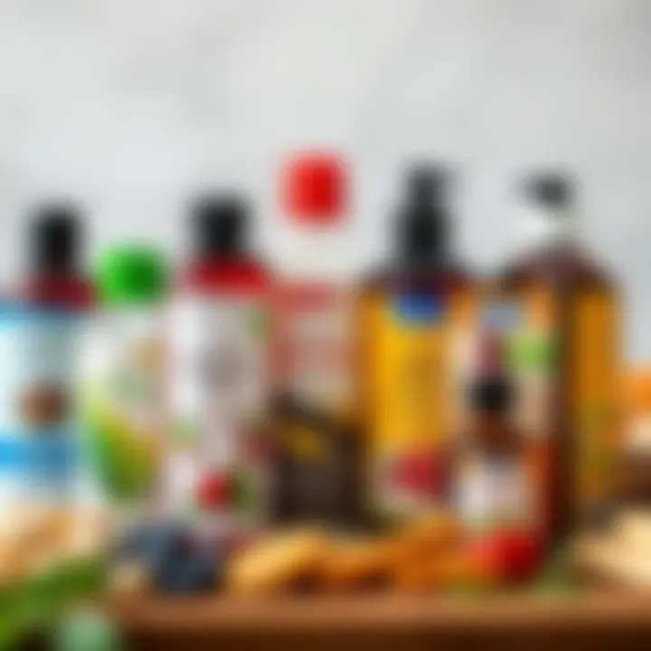 A collection of trusted organic hair dye brands on display.