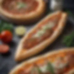 Traditional Turkish Pide showcasing rich ingredients