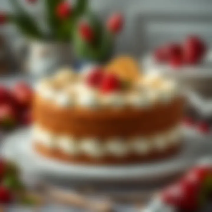 Beautifully Crafted Cake with Molds A beautifully crafted cake showcasing the use of various molds