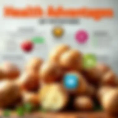 An infographic displaying the health benefits of potatoes, including nutritional information