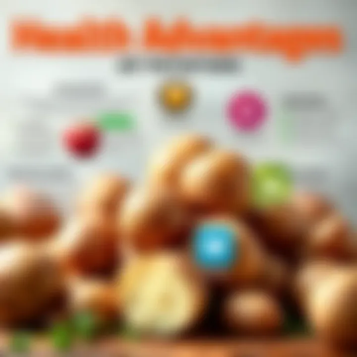 An infographic displaying the health benefits of potatoes, including nutritional information