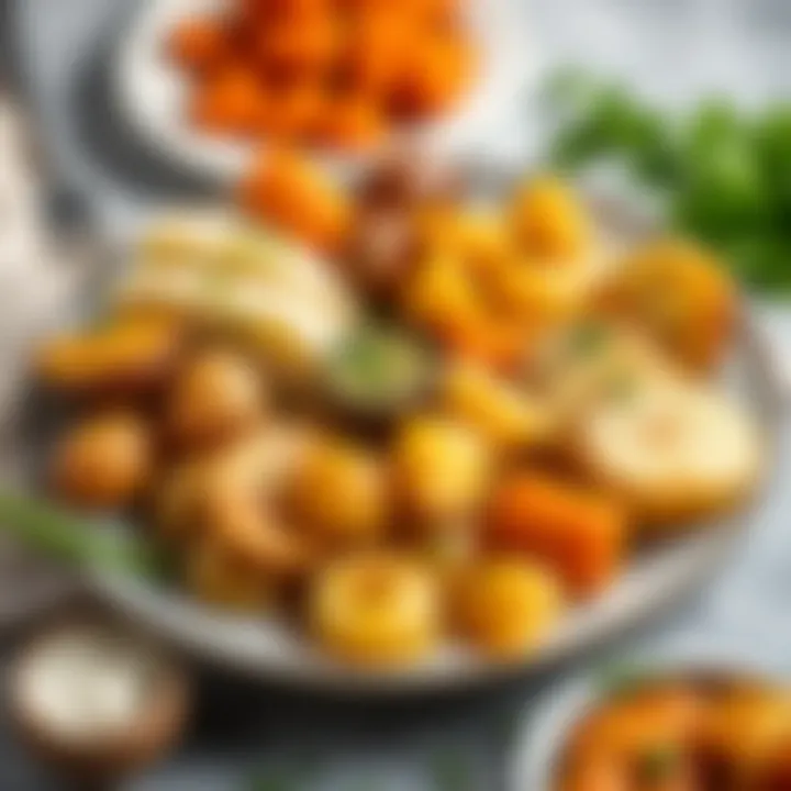 A beautifully arranged plate of various potato dishes, representing culinary diversity