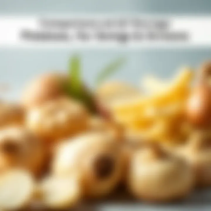 Comparison of storage methods for potatoes and onions