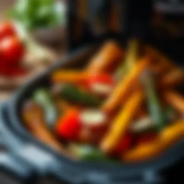 Perfectly Cooked Vegetables Deliciously cooked vegetables in the Airfryer