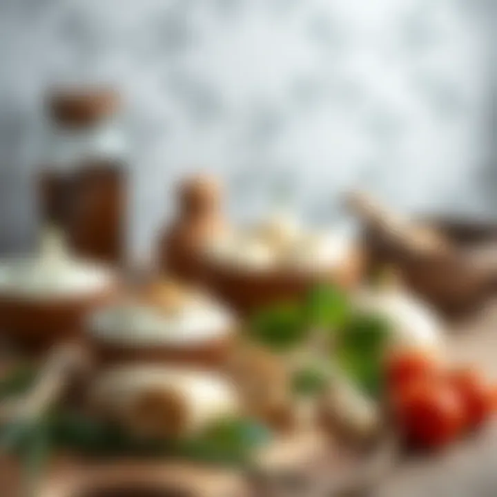 Ingredients laid out for making pırasalı börek