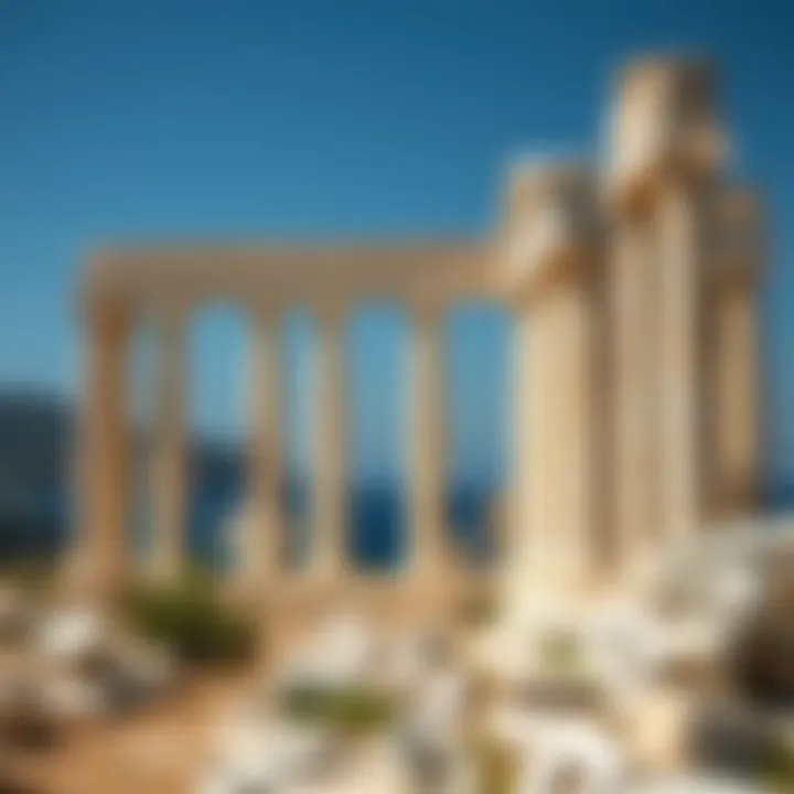 Ancient Marvels of Delos Historic ruins of Delos Island showcasing ancient Greek architecture