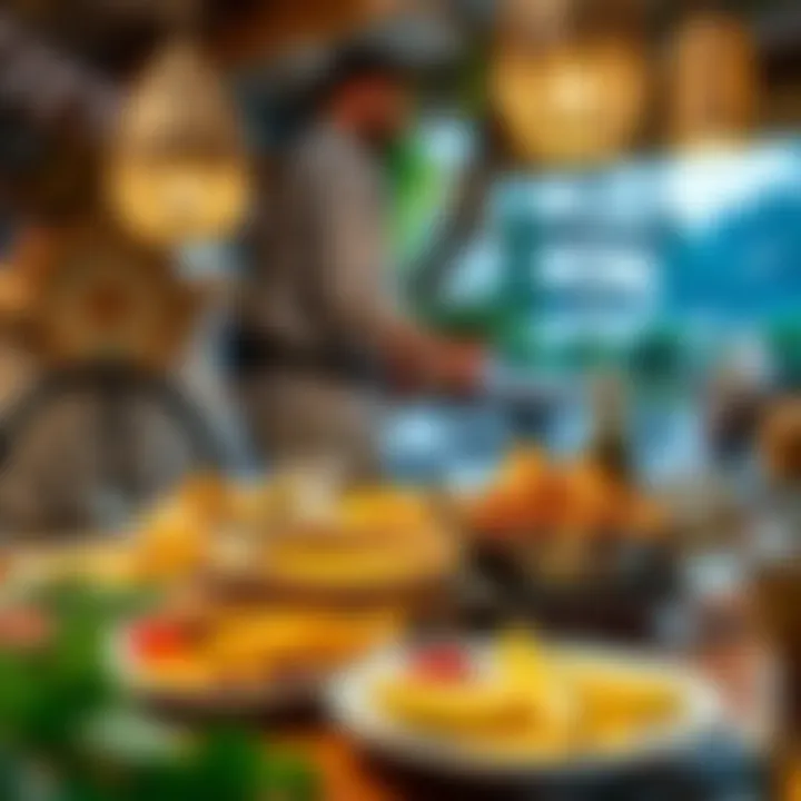 Culinary Delights of Greece Traditional Greek tavern with local dishes and vibrant atmosphere