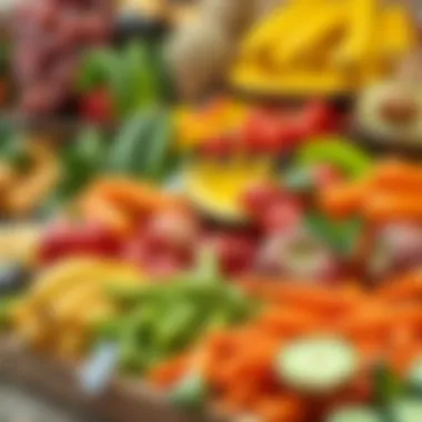 Potassium-Rich Foods Display Depiction of potassium-rich foods in a vibrant layout