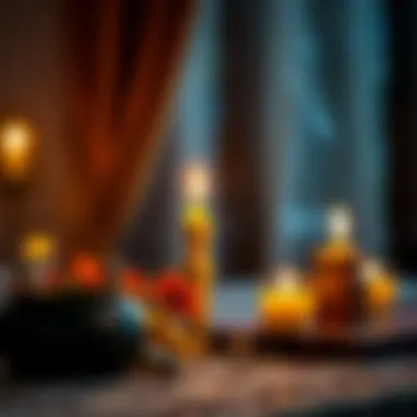 Candlelight creating a warm atmosphere for Ramadan