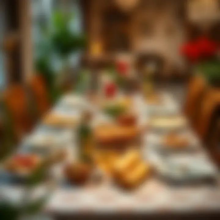 Traditional Ramadan table set for iftar