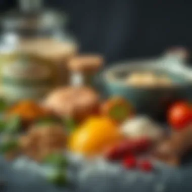 Ingredients for Revani highlighting flavors and textures