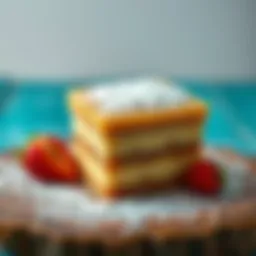 Traditional dessert revani with a golden crust