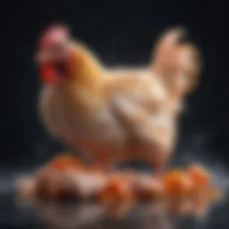 Symbolic representation of raw chicken reflecting inner fears