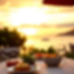 A beautiful sunset view over the sea during iftar time in Samsun.