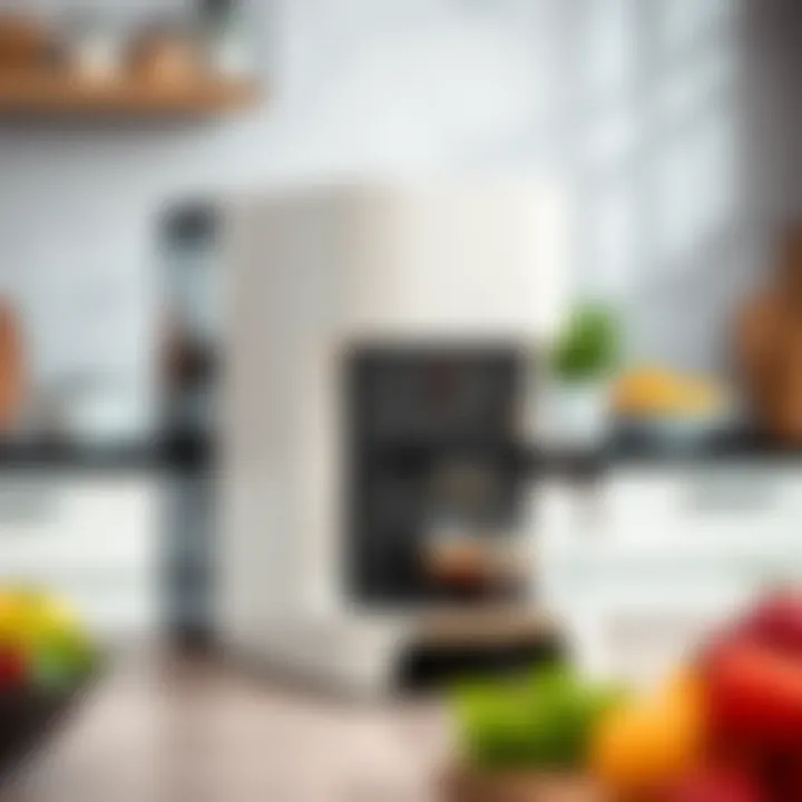 Elegant single coffee machine on a kitchen counter