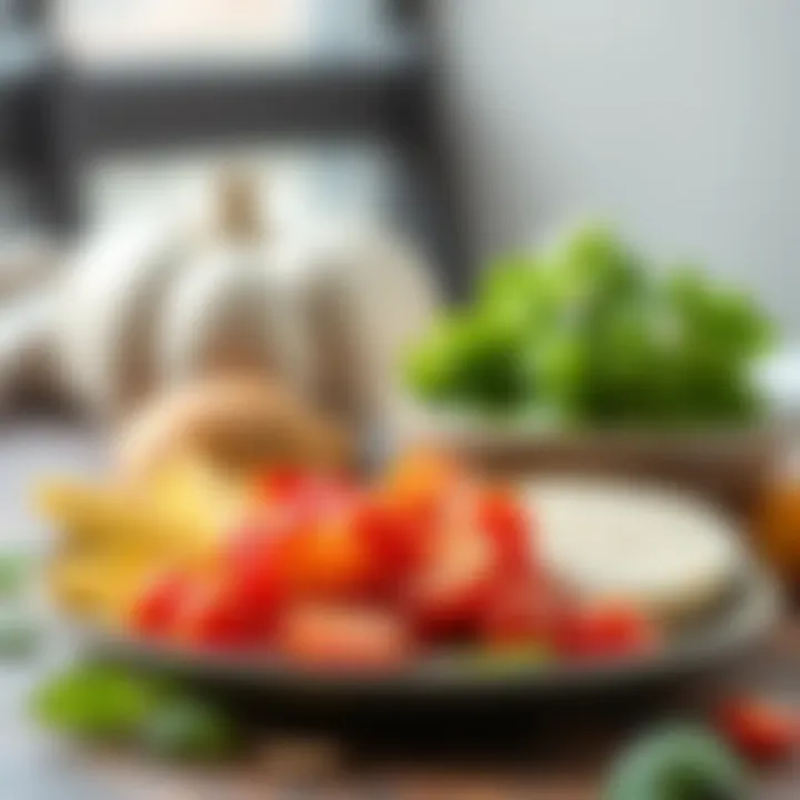 A collection of healthy foods known for their calming properties.