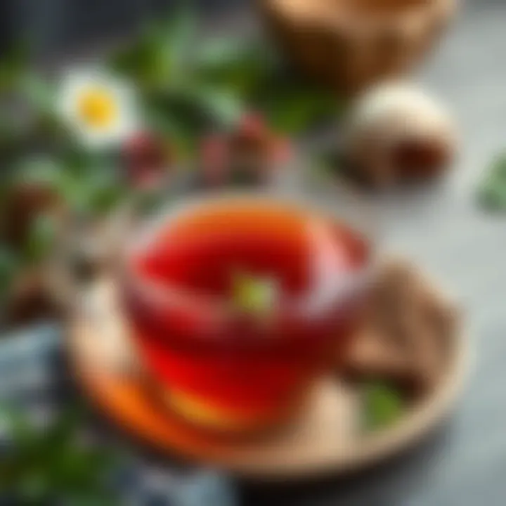 A bowl of soothing herbal tea, a remedy for stress relief.