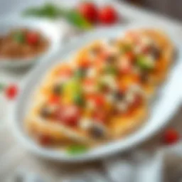 A beautifully arranged plate of Şirin Pide highlighting its traditional toppings