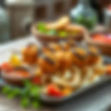 Traditional Serving of Onion Kebabs Traditional serving suggestion for onion kebabs