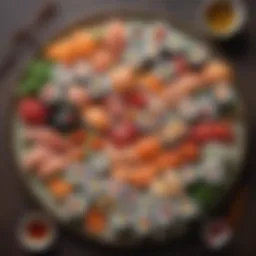 Variety of sushi types on a platter showcasing their unique characteristics