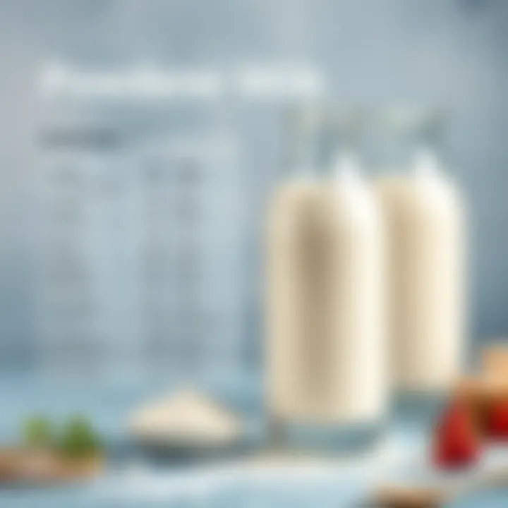 Nutritional breakdown of powdered milk