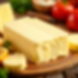 Rich and creamy texture of butter