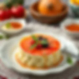 Elegant presentation of Sutlu Irmik Tatlisi