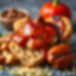 A vibrant display of tahini and molasses, showcasing their rich textures and colors.