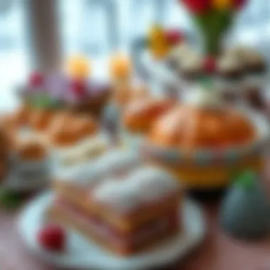 Traditional Turkish Desserts Traditional Turkish desserts displayed at a festive gathering.