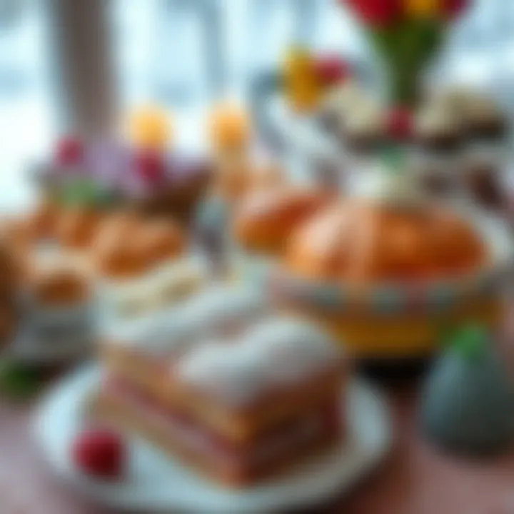 Traditional Turkish Desserts Traditional Turkish desserts displayed at a festive gathering.