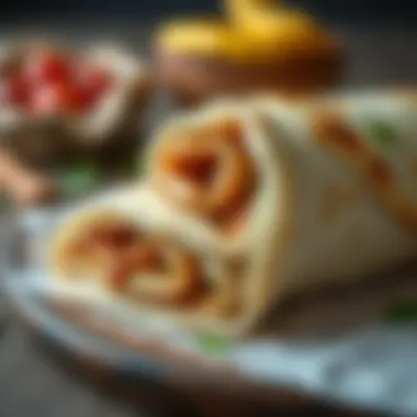 Tantuni wrapped in flatbread ready to enjoy