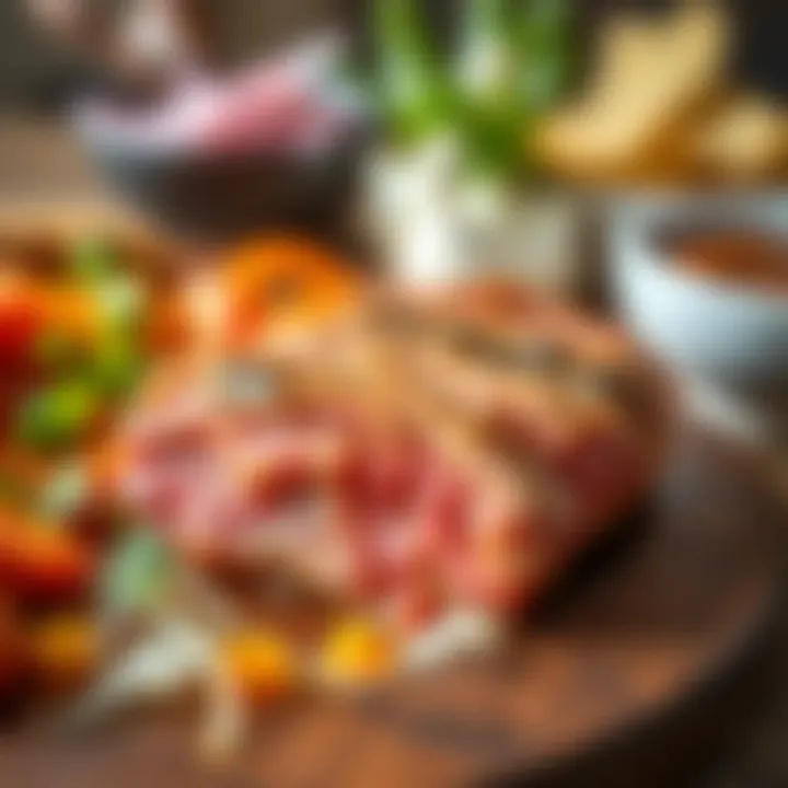 Close-up of tender meat used in Tantuni