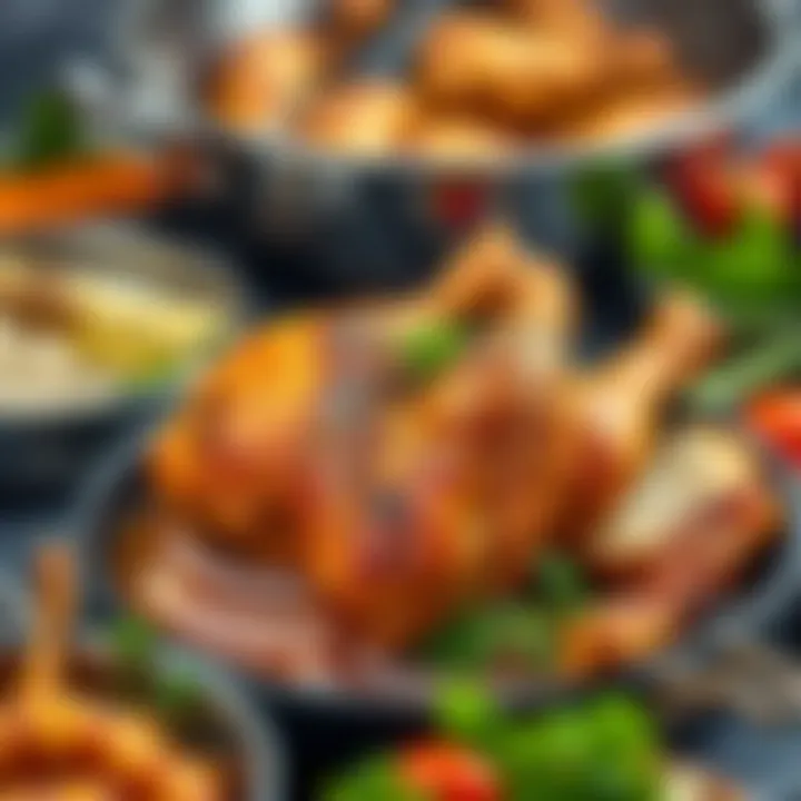 Various cooking techniques for chicken dishes