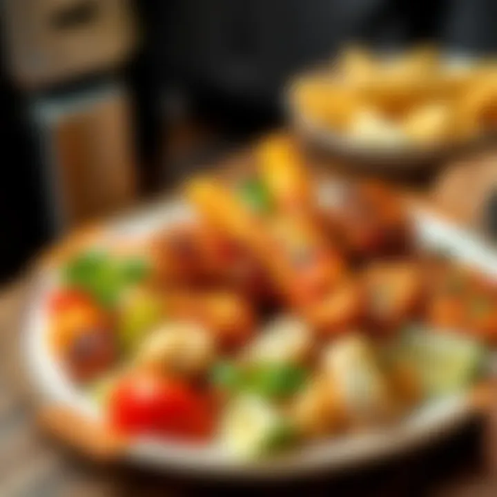 A beautifully plated dish prepared using the Tefal Airfryer XXL, highlighting its versatility.