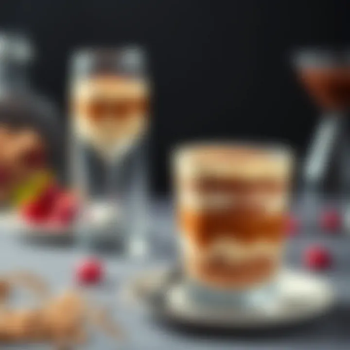 Elegant presentation of tiramisu in a glass