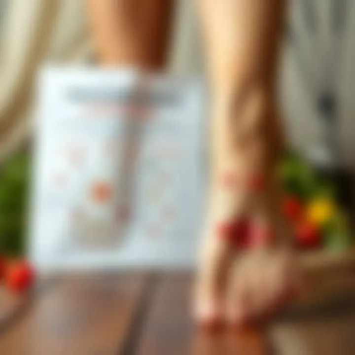 Diagram showing pressure points on feet