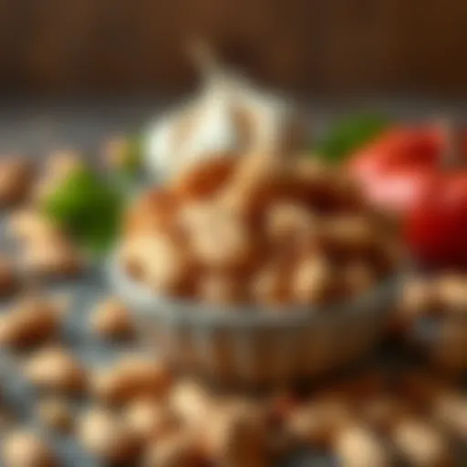 A bowl of salted peanuts showcasing their texture and color.