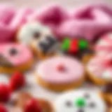 Delicious sweet cookies decorated elegantly