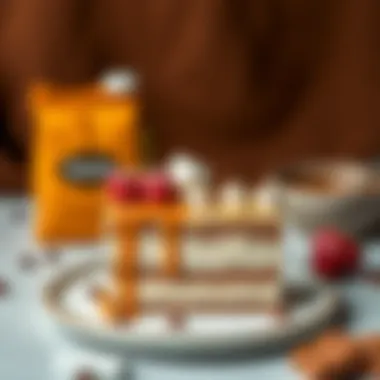 A visually striking dessert created using Ülker salty caramel chocolate.