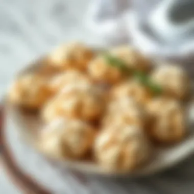 Finished flour cookies served elegantly on a platter