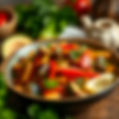 Nutrient-Packed Vegetable Stir-Fry A hearty vegetable stir-fry in a bowl