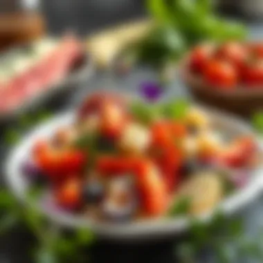 Colorful Summer Salad A colorful summer salad featuring seasonal produce